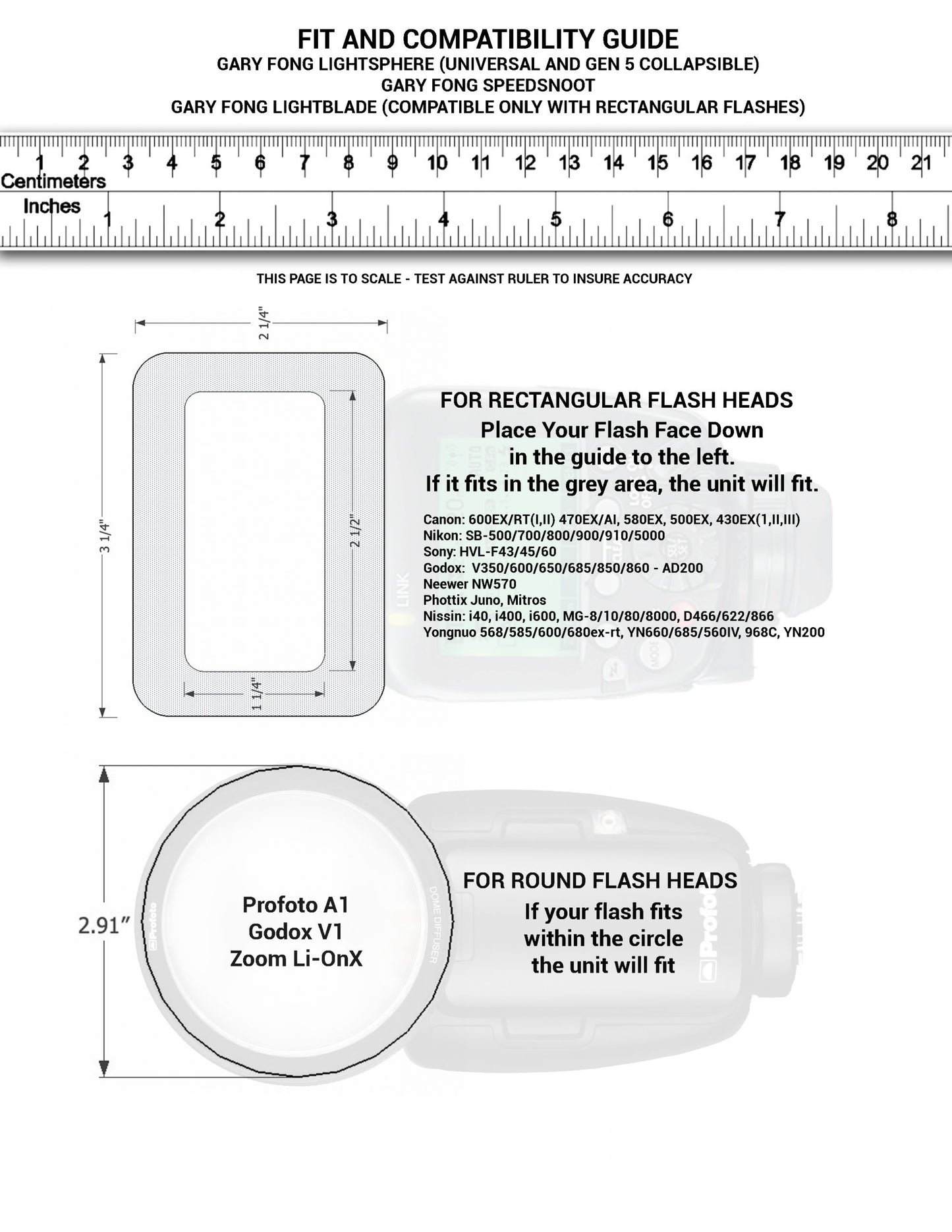 Sizing Guide Lightsphere